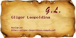 Gligor Leopoldina névjegykártya